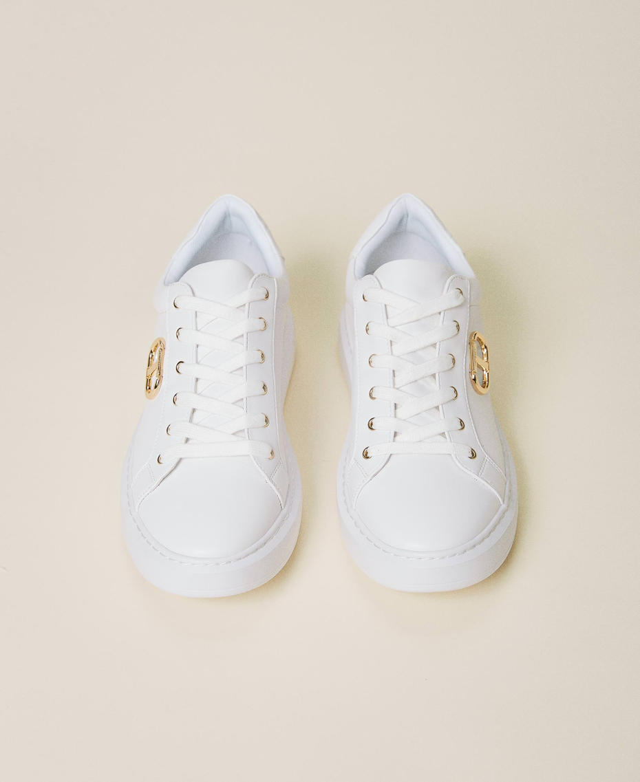 Trainers with logo White Woman 222TCP010_00001_05