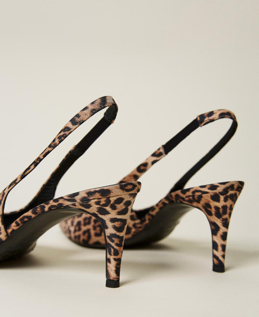 Leopard print slingbacks top