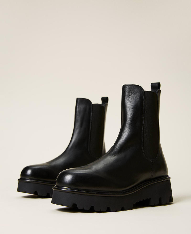 Chelsea boots with stud Black Woman 222TCP16E-01