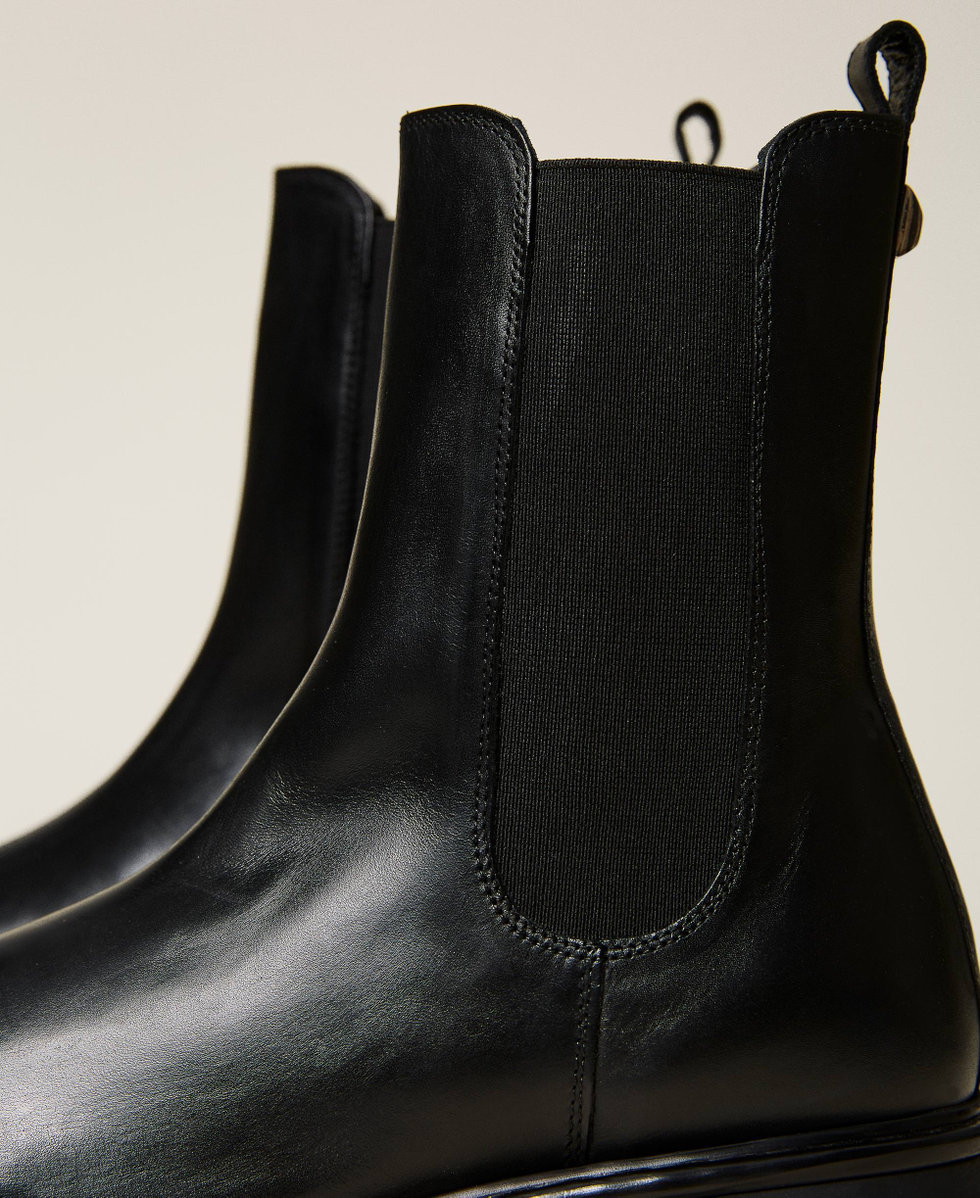 Chelsea boots with stud Woman Black TWINSET Milano