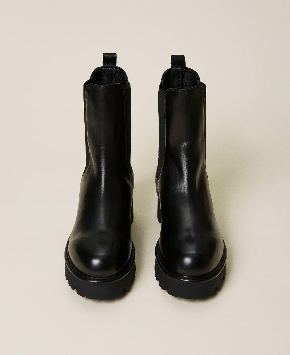 Chelsea boots with stud Woman Black TWINSET Milano