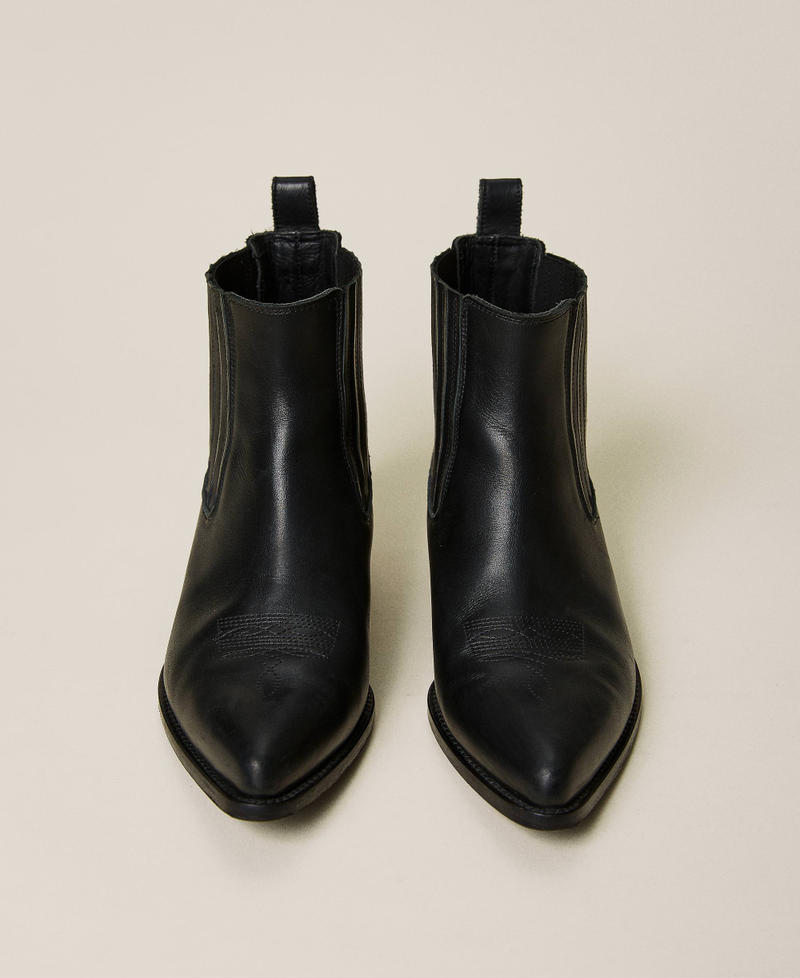 Leather Texas ankle boots