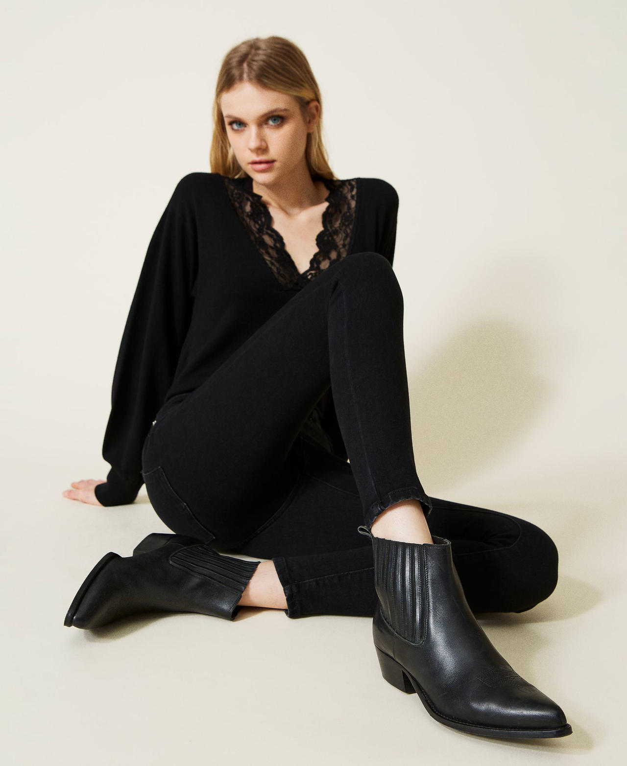 Leather Texas ankle boots