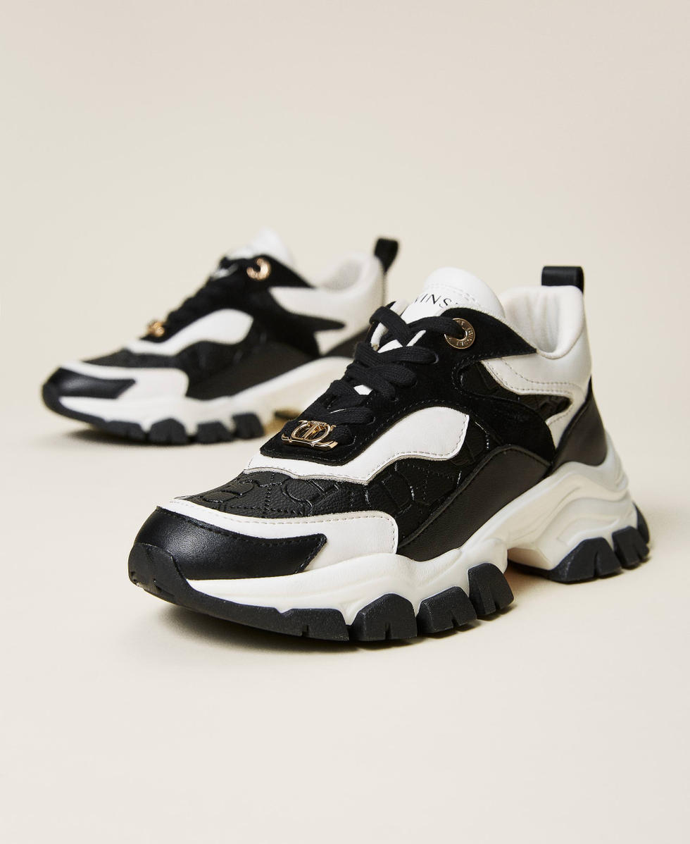 Running shoes with Oval T logo Woman Black TWINSET Milano