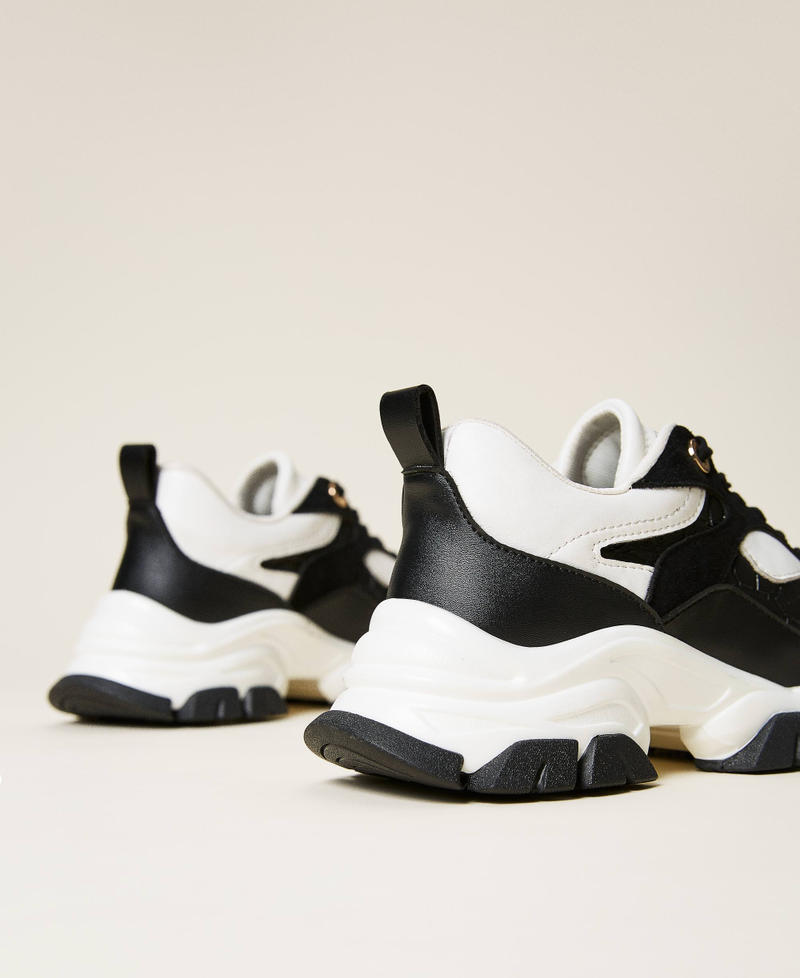Chaussures de running avec logo Oval T Multicolore Noir/Blanc Optique Femme 222TCT200-04