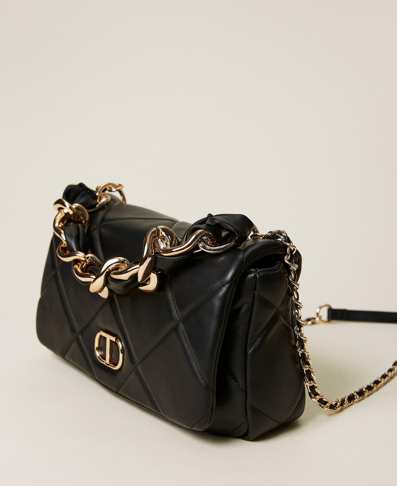 Borsa a tracolla 'Chérie' matelassé Nero Donna 222TD8020_00006_02