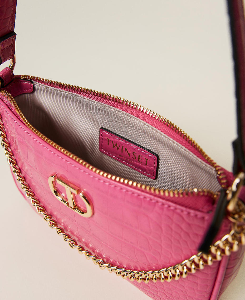 Borsa 'Petite' con tracolla a stampa cocco