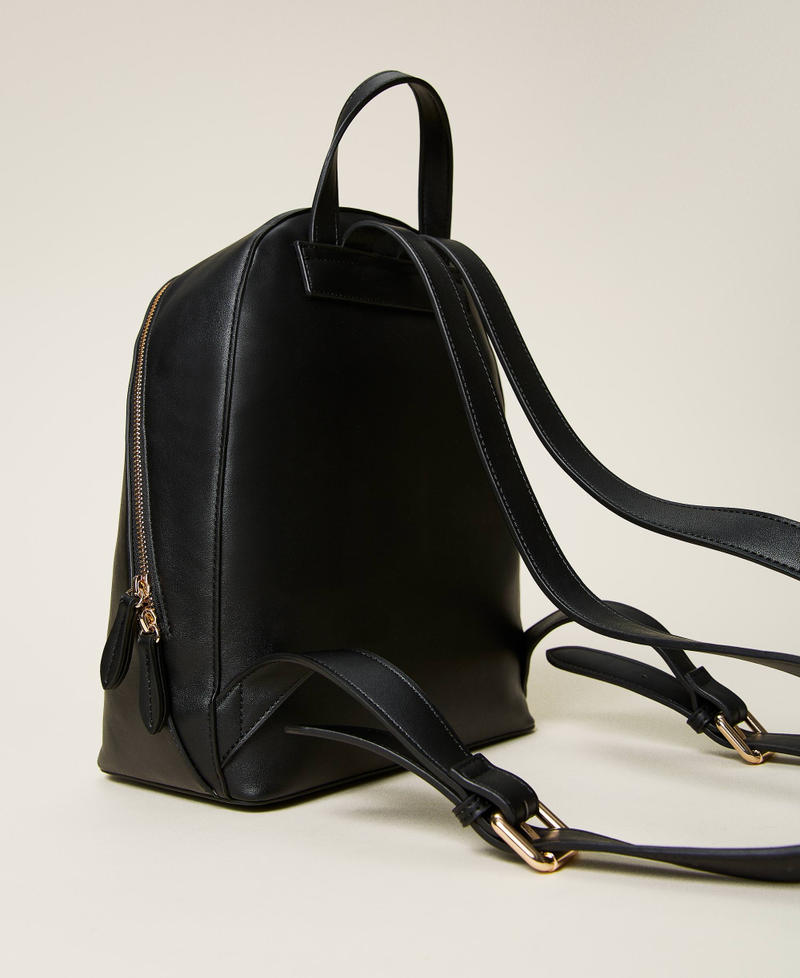Рюкзак с крупным цветочным логотипом Черный/Oval T Цветок женщина 222TD8122-03