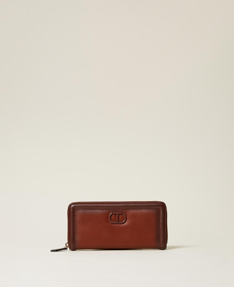 Wallet with fadeouts and logo "Mahogany" Orange Woman 222TD8184_10060_01
