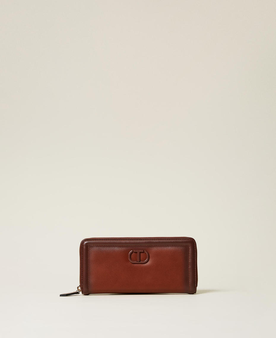 Wallet with fadeouts and logo "Mahogany" Orange Woman 222TD8184_10060_01