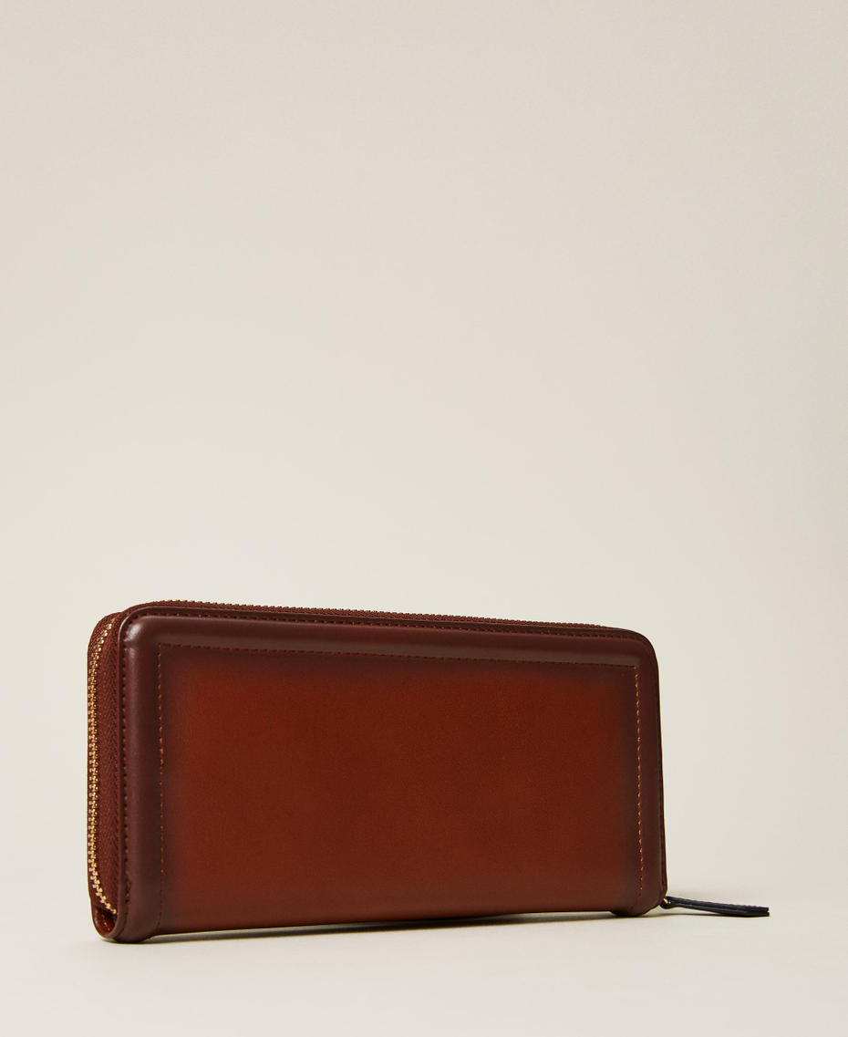 Wallet with fadeouts and logo "Mahogany" Orange Woman 222TD8184_10060_03