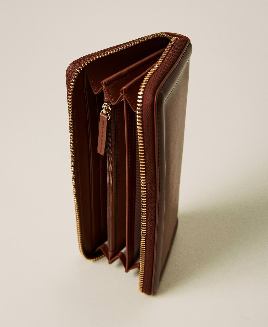 Wallet with fadeouts and logo "Mahogany" Orange Woman 222TD8184_10060_04