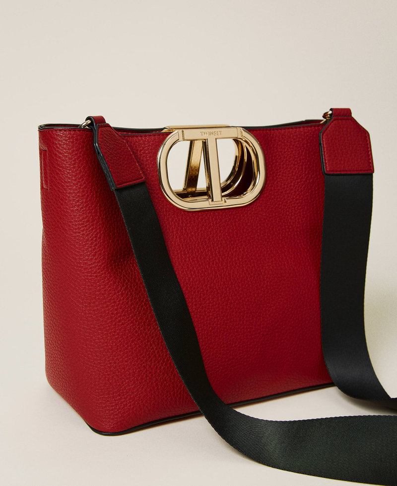 Средняя сумка-шоппер Lila с макси-логотипом Красный Мак женщина 222TD8191-04