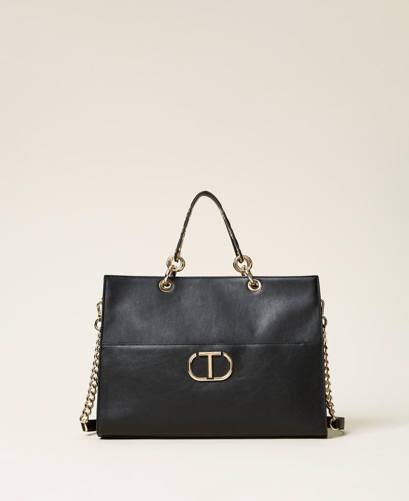 Borsa shopper 'Naira' con occhielli e logo