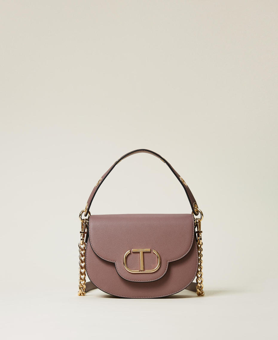 Borsa mezzaluna 'Naira' a tracolla con logo Beige "Terra Del Deserto" Donna 222TD8223_10147_01