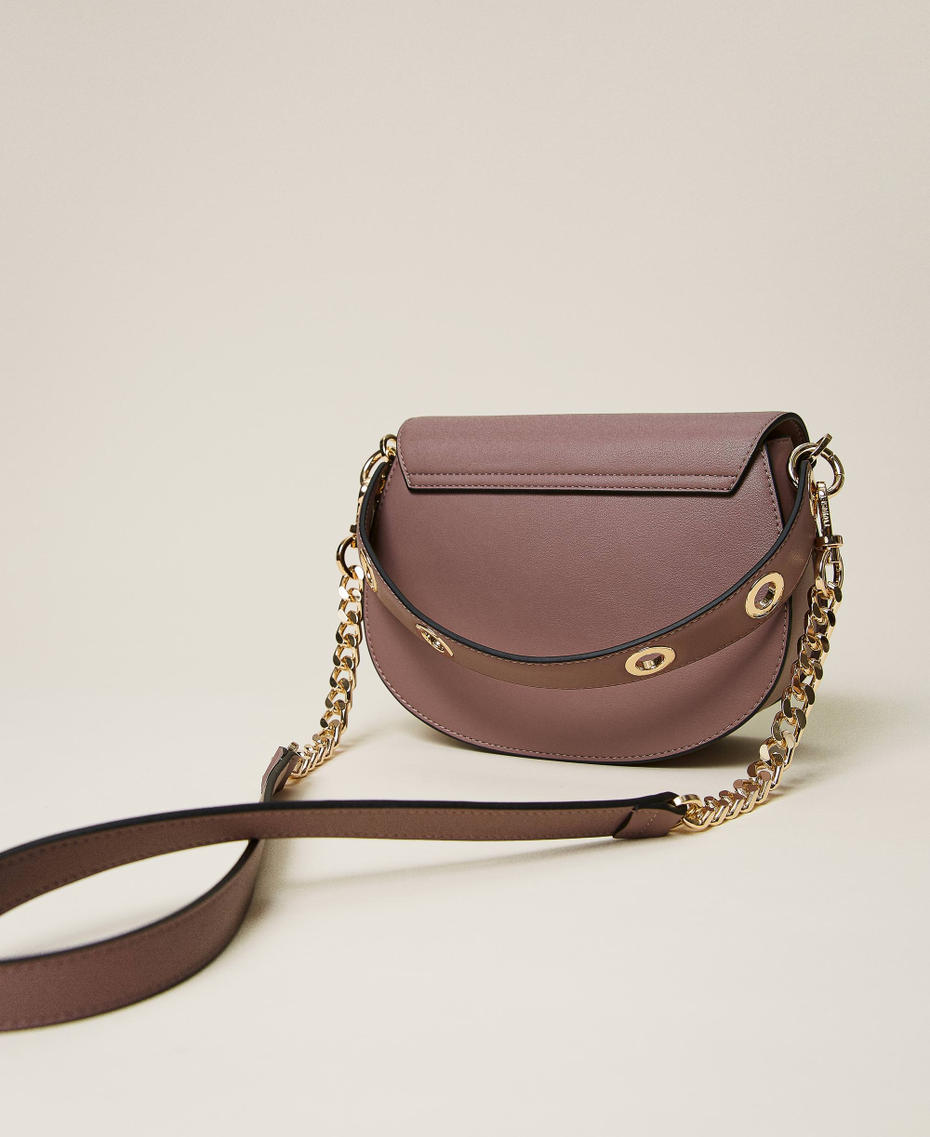 Borsa mezzaluna 'Naira' a tracolla con logo Beige "Terra Del Deserto" Donna 222TD8223_10147_03