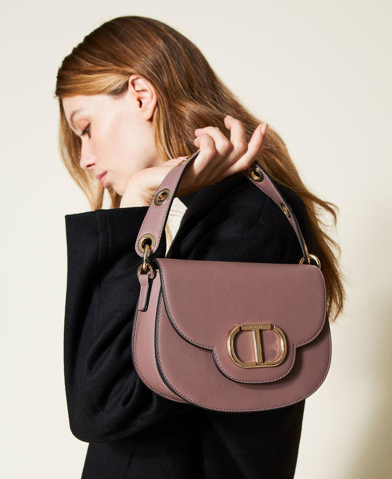 Borsa mezzaluna 'Naira' a tracolla con logo Beige "Terra Del Deserto" Donna 222TD8223_10147_0S