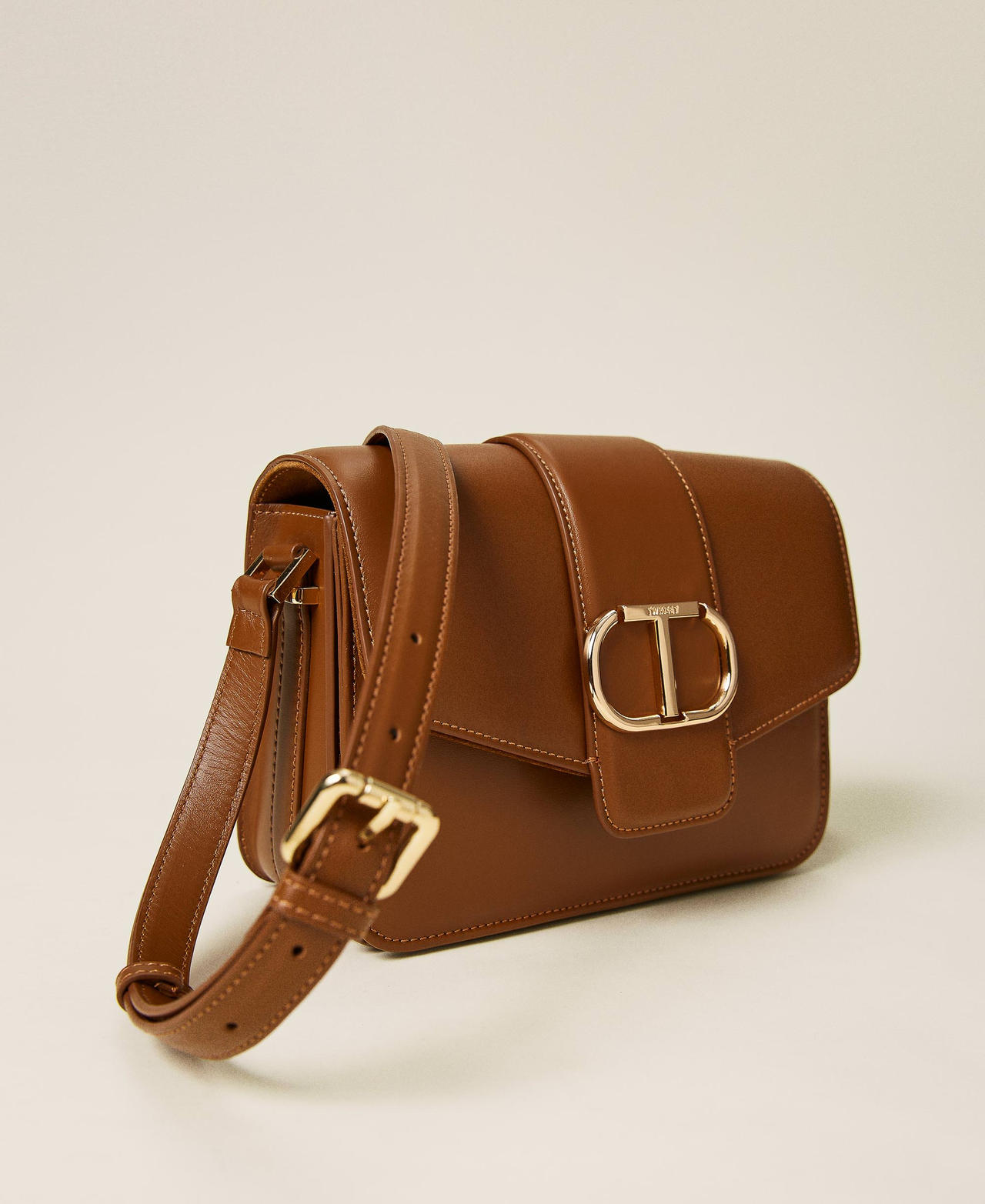 Borsa a tracolla 'Amie' in pelle con logo Marrone "Argan Oil" Donna 222TD8280_10062_02