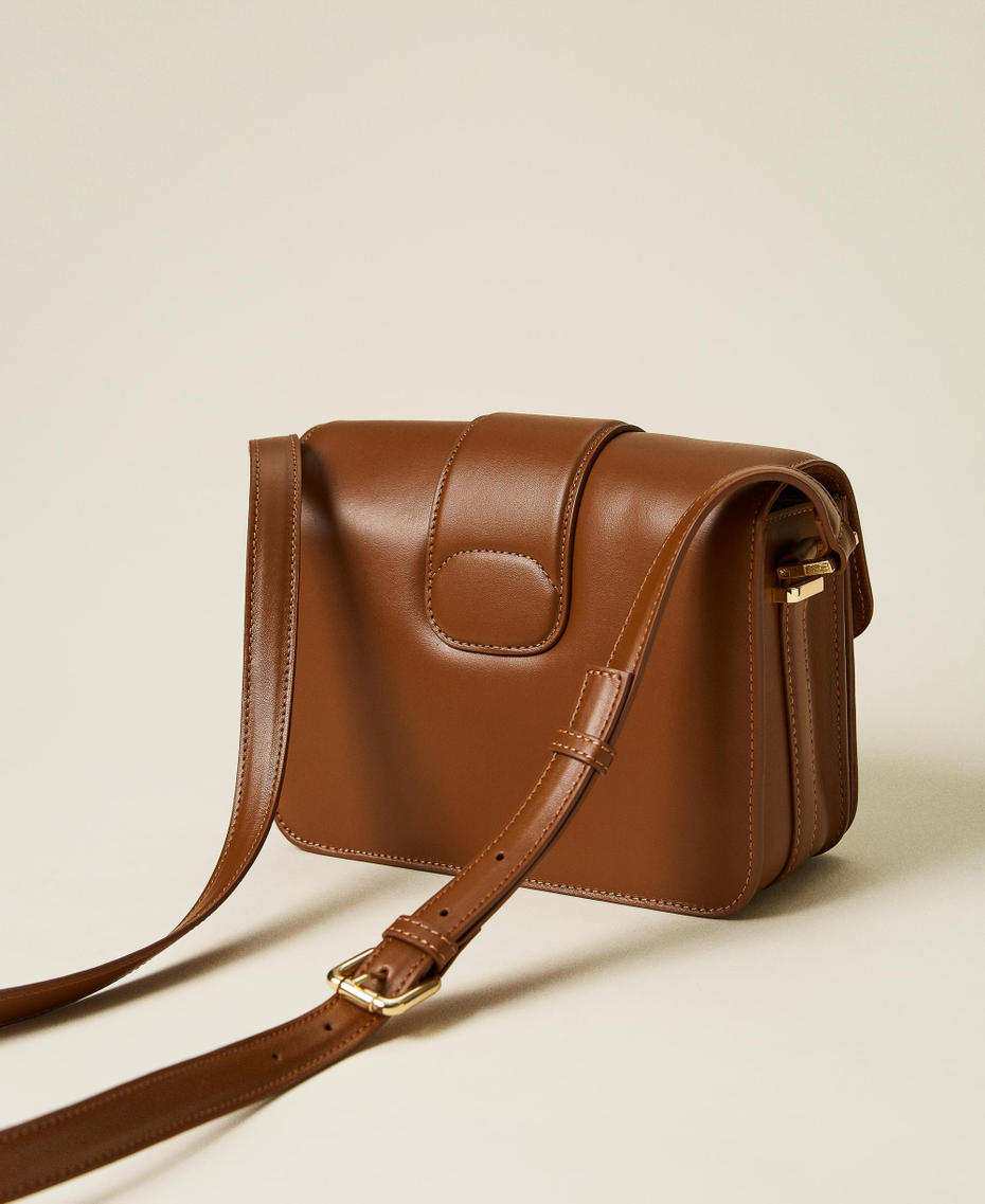 Borsa a tracolla 'Amie' in pelle con logo Marrone "Argan Oil" Donna 222TD8280_10062_04