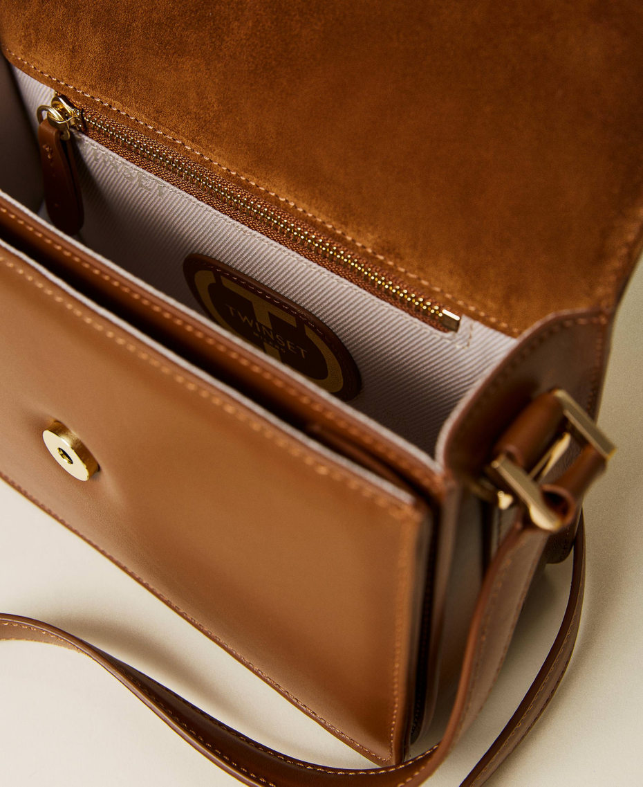 Borsa a tracolla 'Amie' in pelle con logo Marrone "Argan Oil" Donna 222TD8280_10062_05