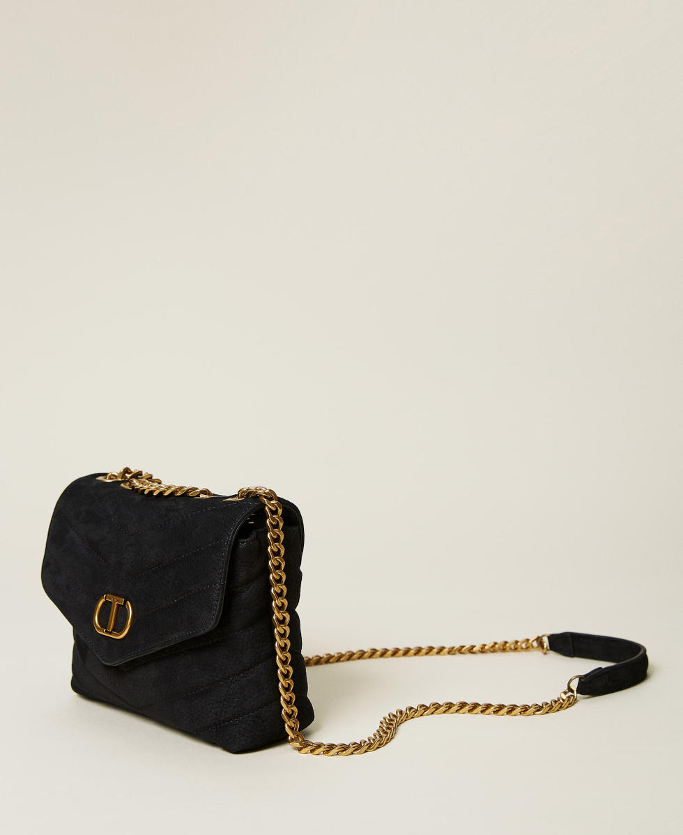 Sac bandoulière nubuck noir sale