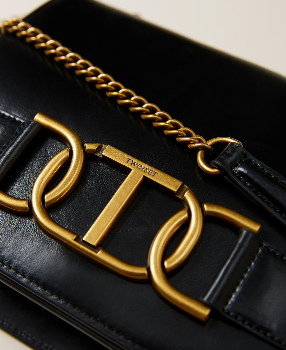 Borsa a tracolla 'Grace' in pelle con catena logo