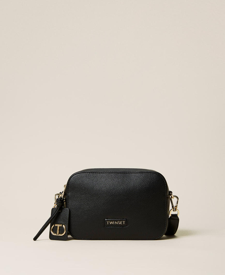 Borsa a tracolla multizip con charm Oval T