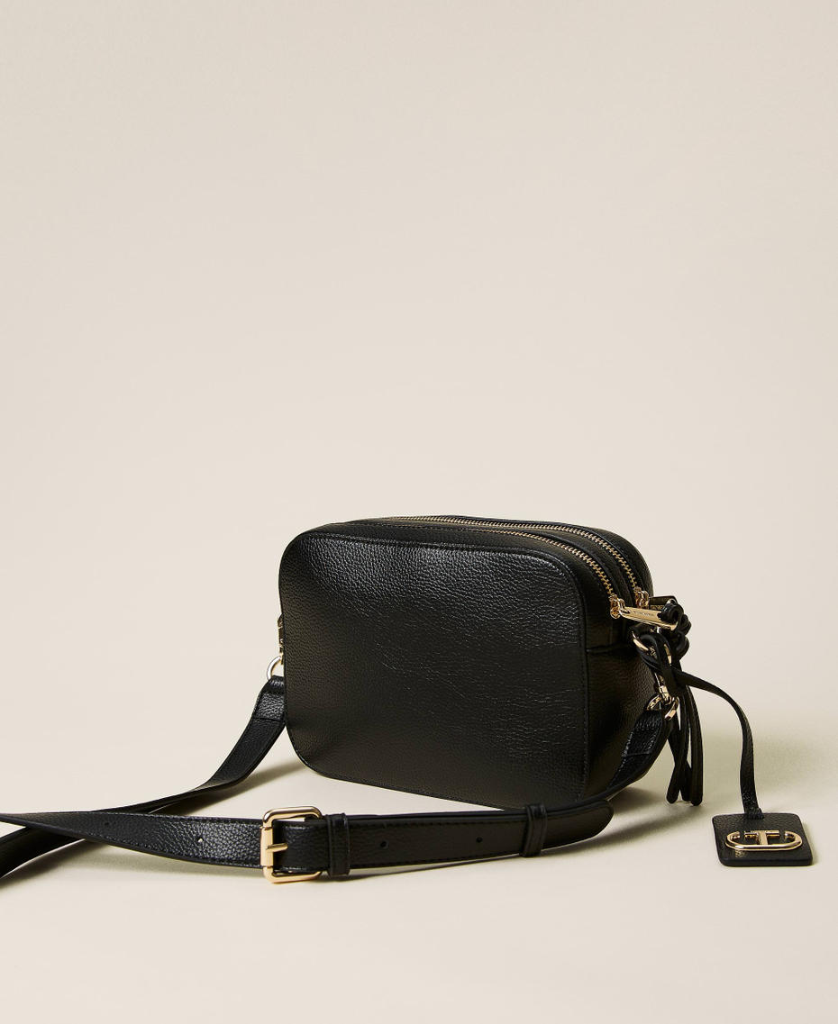 Borsa a tracolla multizip con charm Oval T