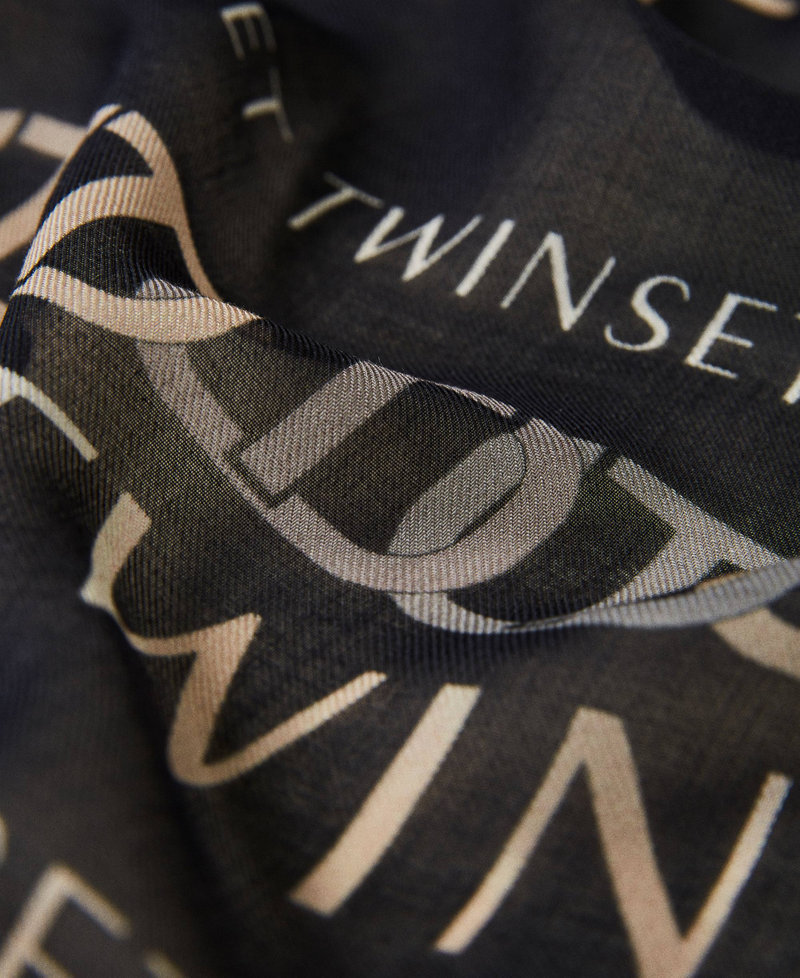 Kefiah in modal con stampa logo