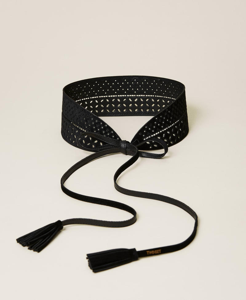 Openwork sash belt