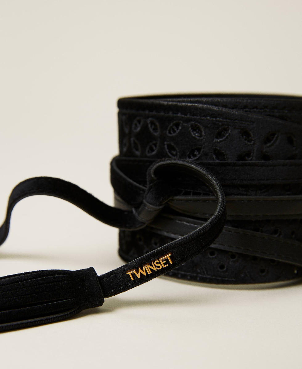 Openwork sash belt