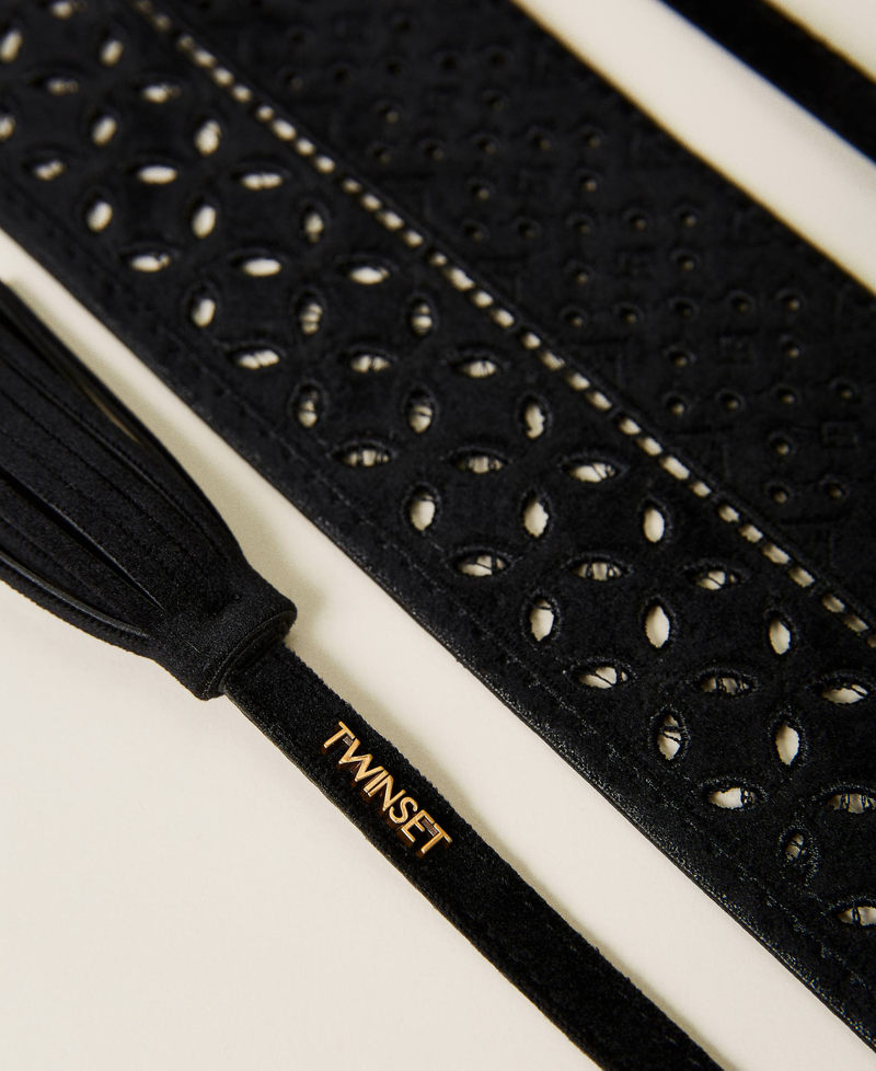 Openwork sash belt