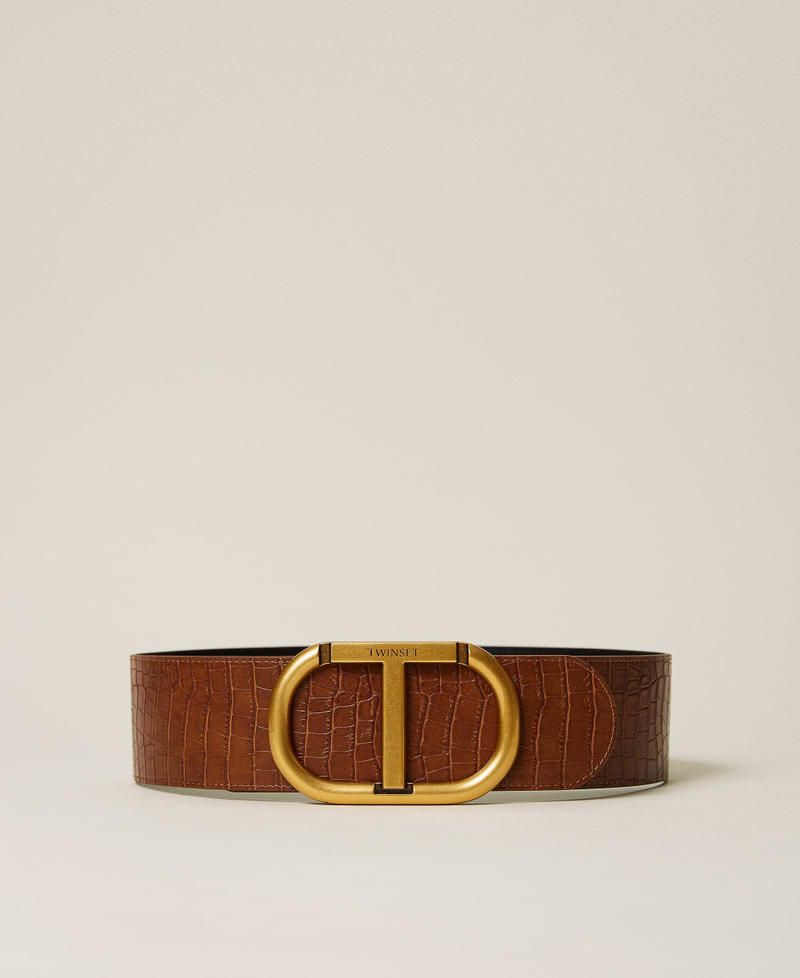 Belt with maxi Oval T logo