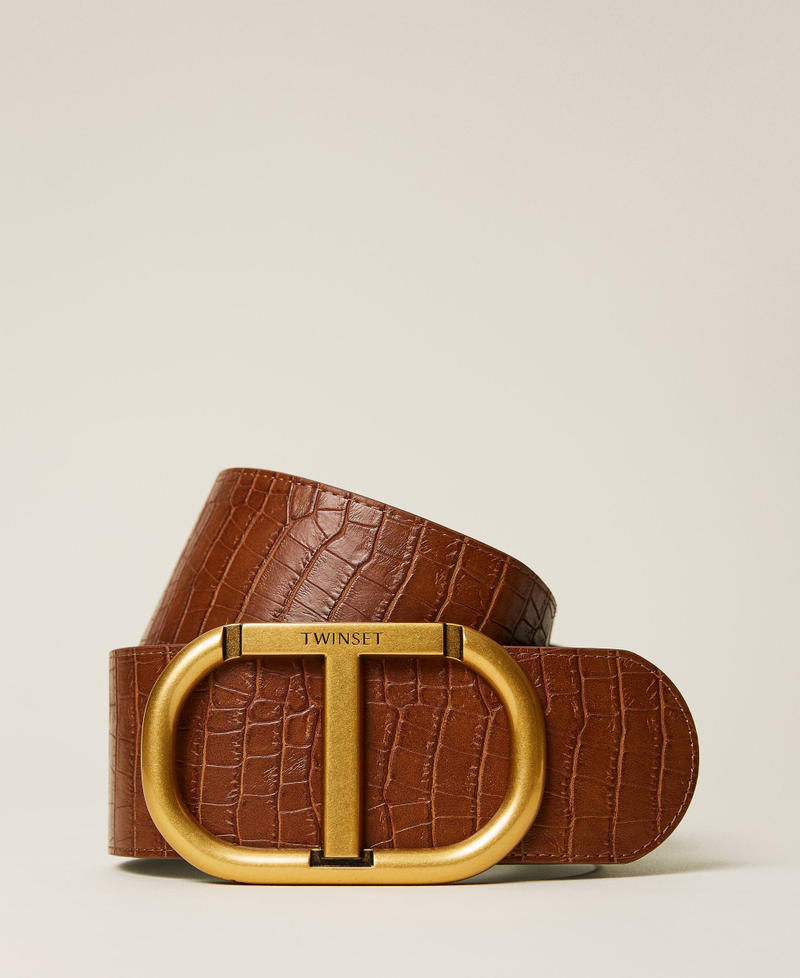Belt with maxi Oval T logo