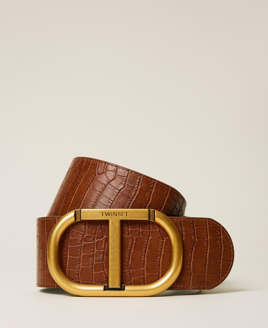 Belt with maxi Oval T logo
