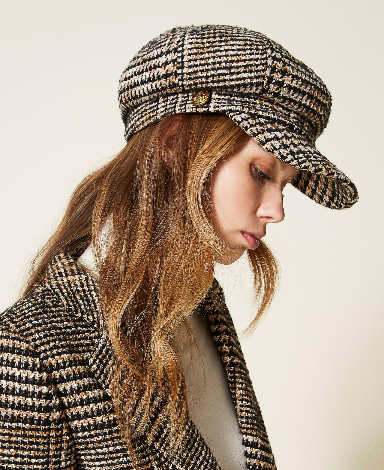Houndstooth cap
