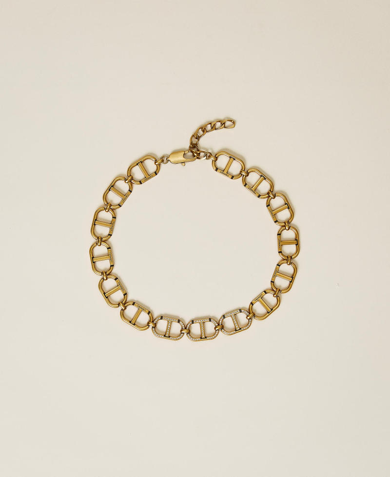 Choker with Oval T logo “Aged Coppery Brass” Gold Woman 222TO5064_04758_01