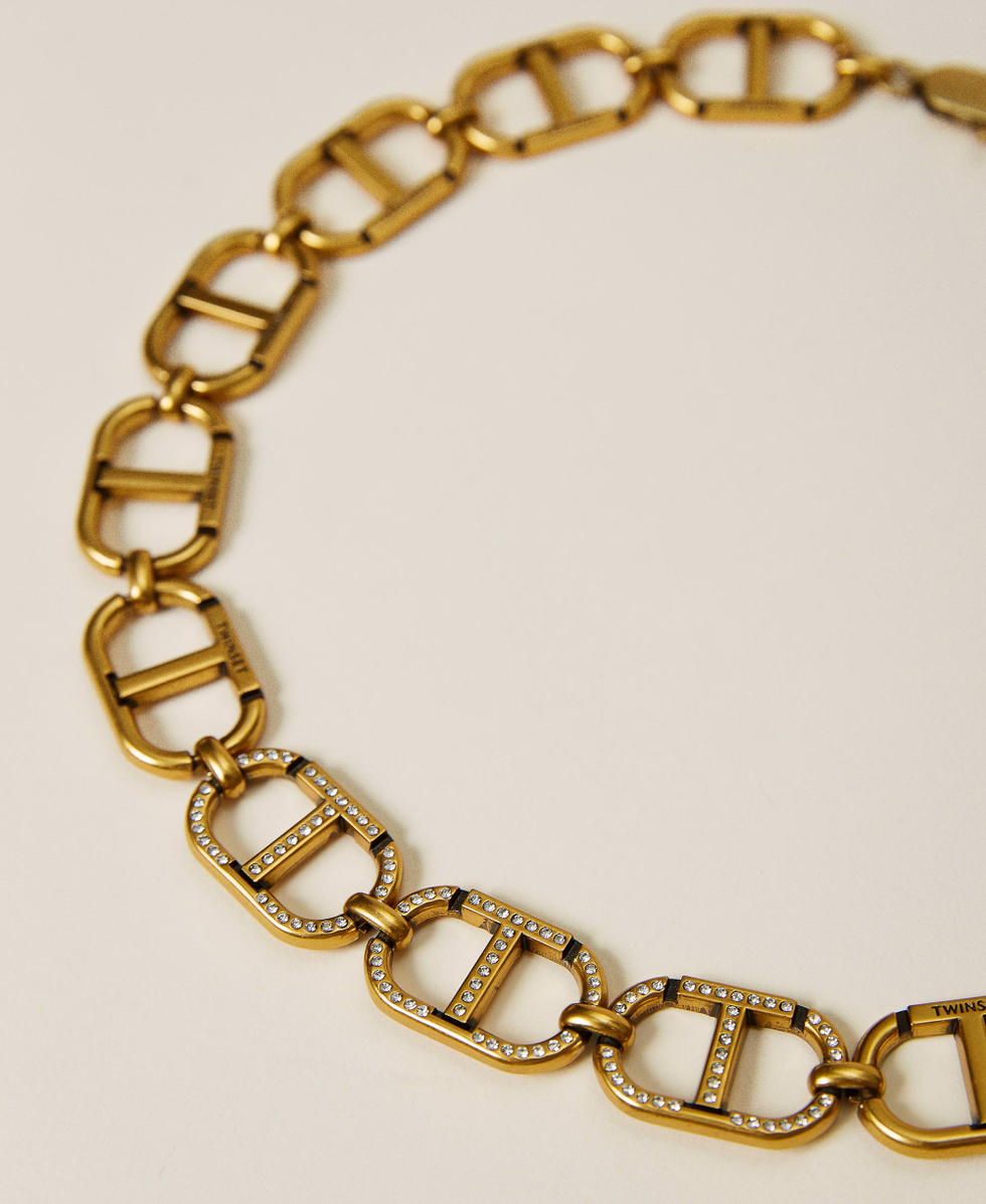 Collier ras-du-cou avec logo Oval T