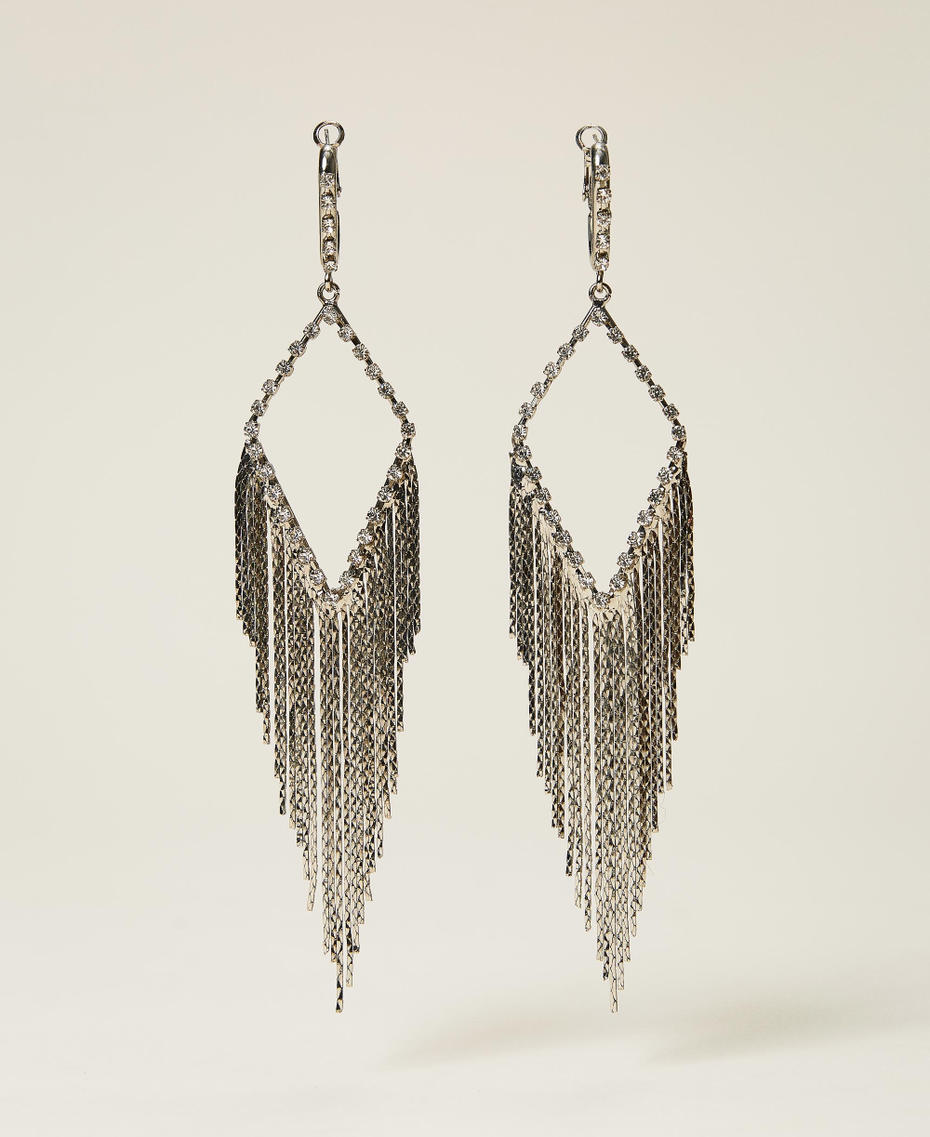 Ohrringe mit Fransen und Strass