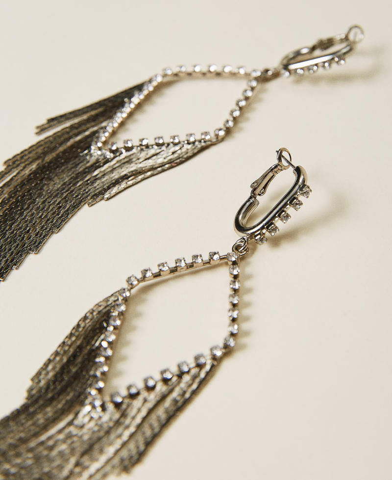 Ohrringe mit Fransen und Strass