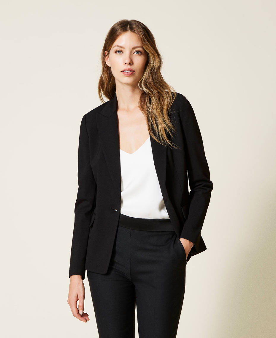 Surkana giacca blazer monopetto nero main image 1