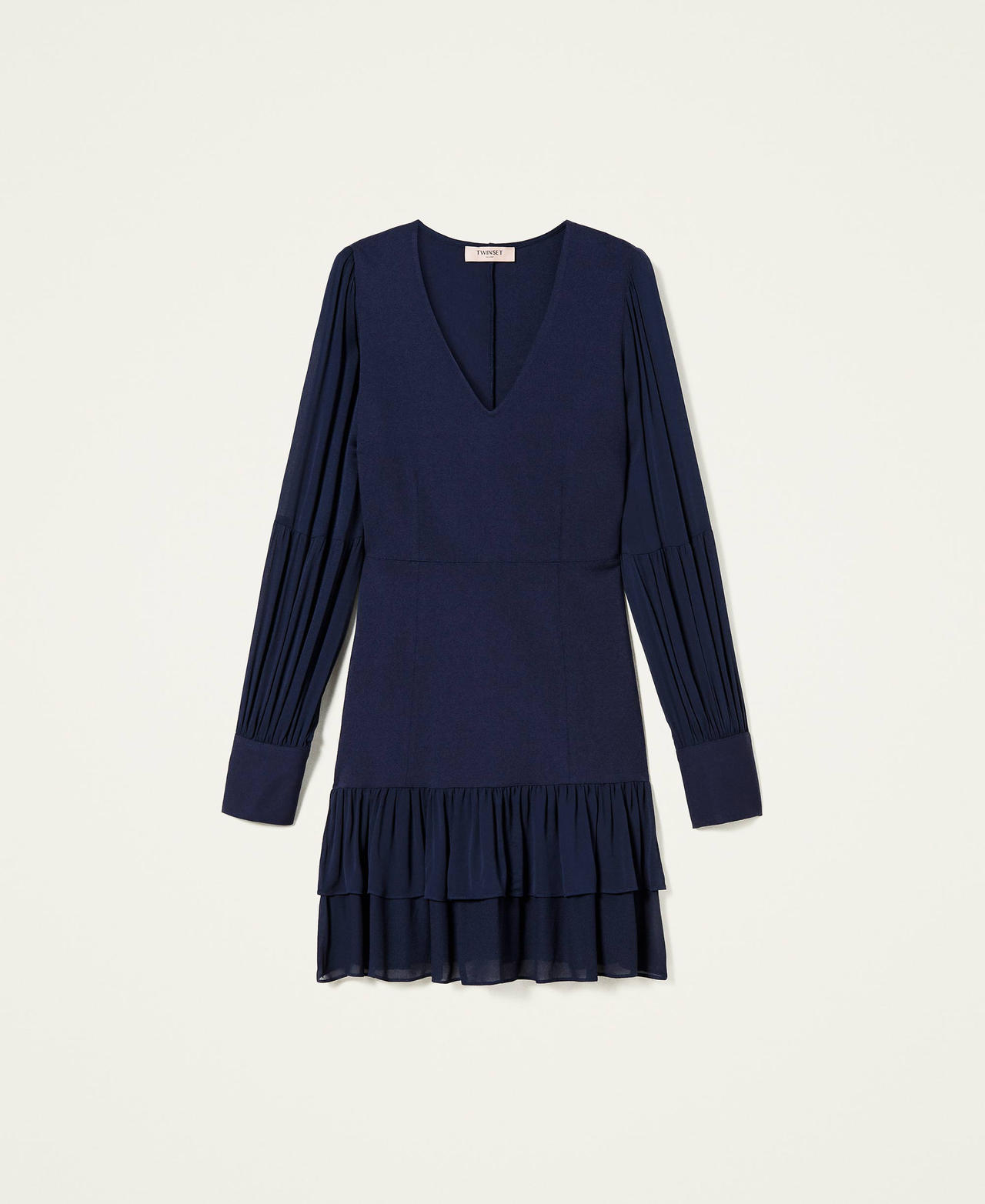 Abito con inserti in georgette