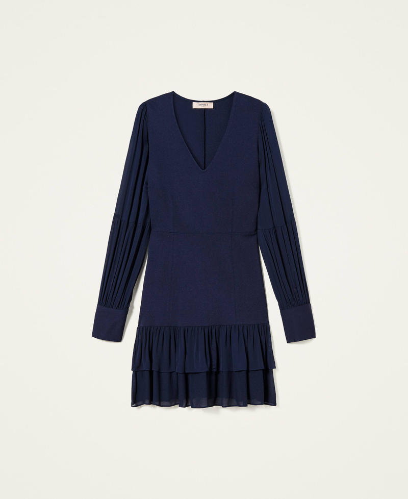 Abito con inserti in georgette