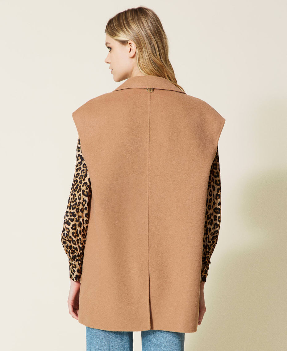 Chaleco en mezcla de lana doble