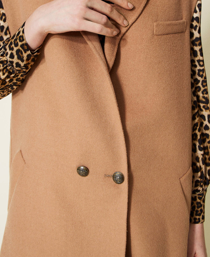 Chaleco en mezcla de lana doble