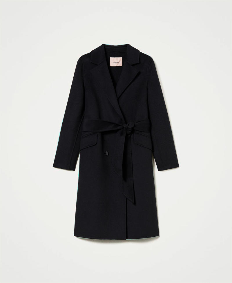 Doubled wool blend cloth coat