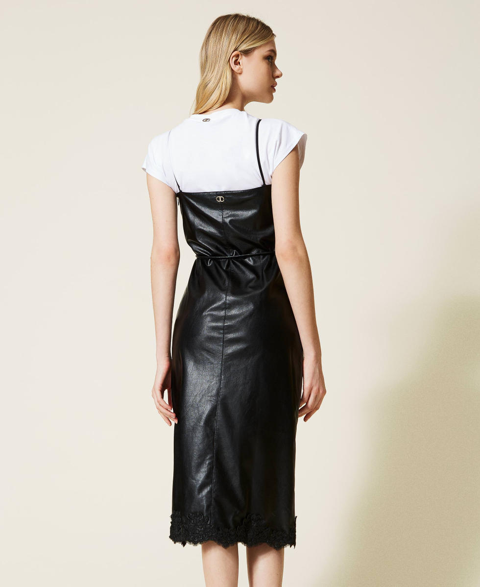 Black tshirt midi dress top