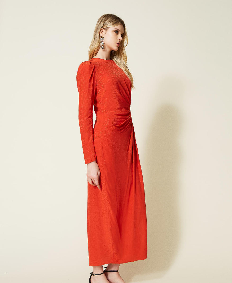 Vestido animal print rojo shop