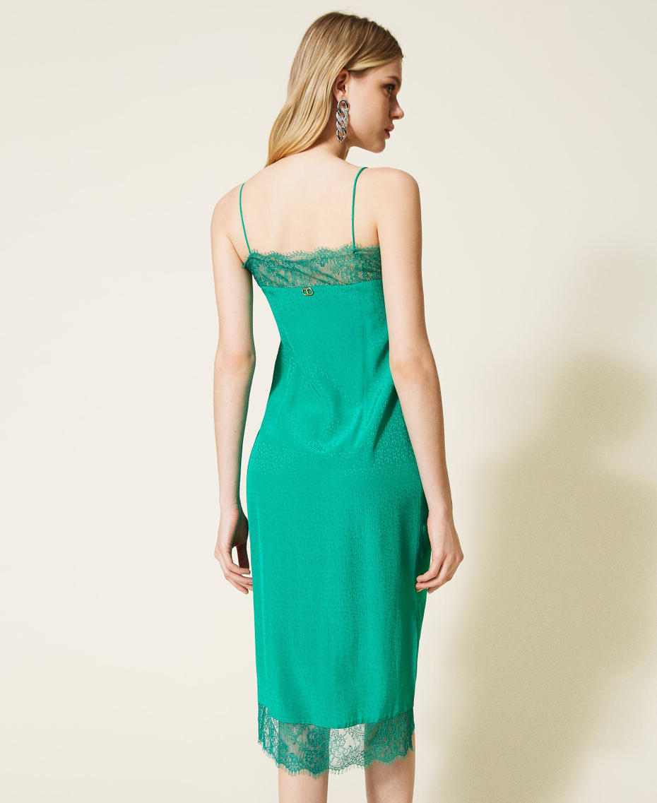 Animal print jacquard midi dress