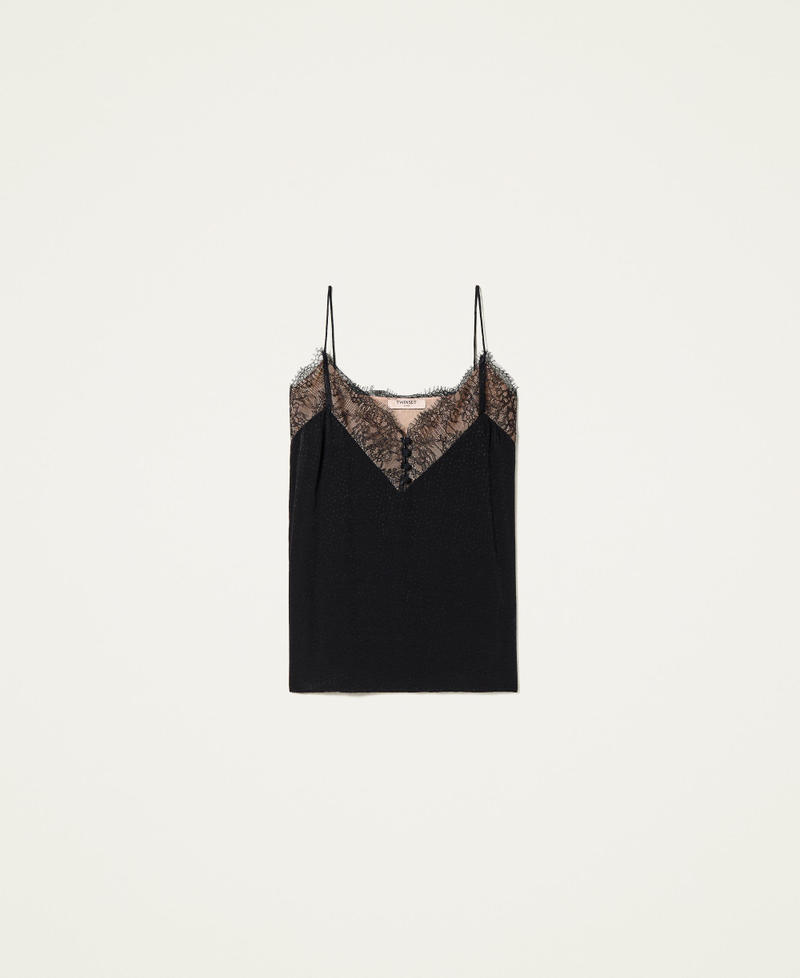 Top jacquard animalier